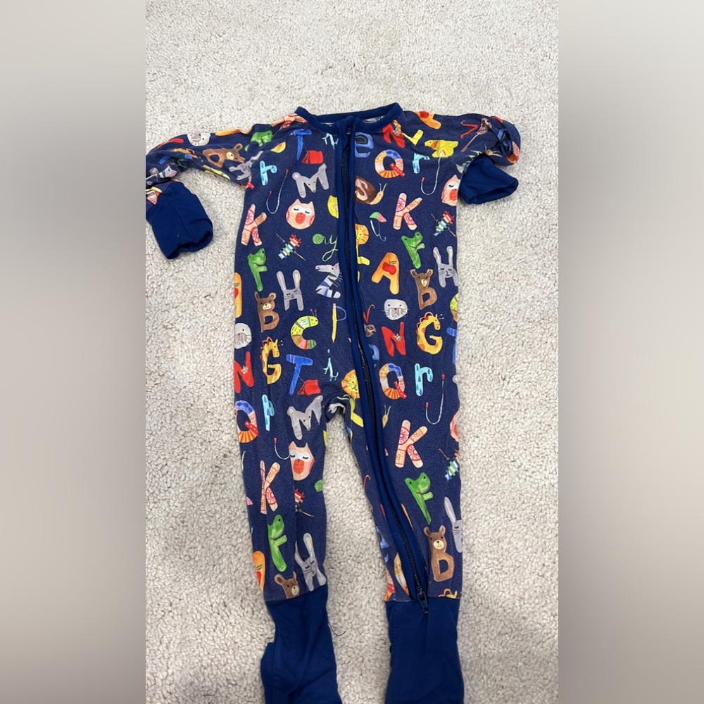 Little Sleepies Blue Alphabet Zippy